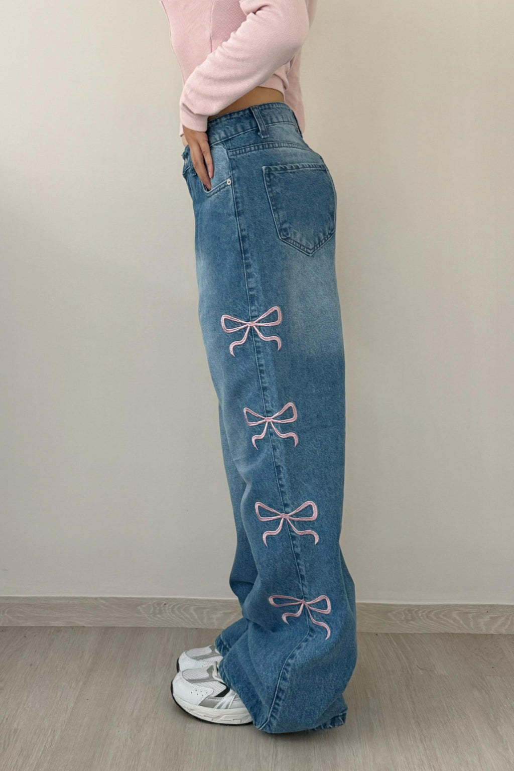 Pink Ribbon Jean Pantolon