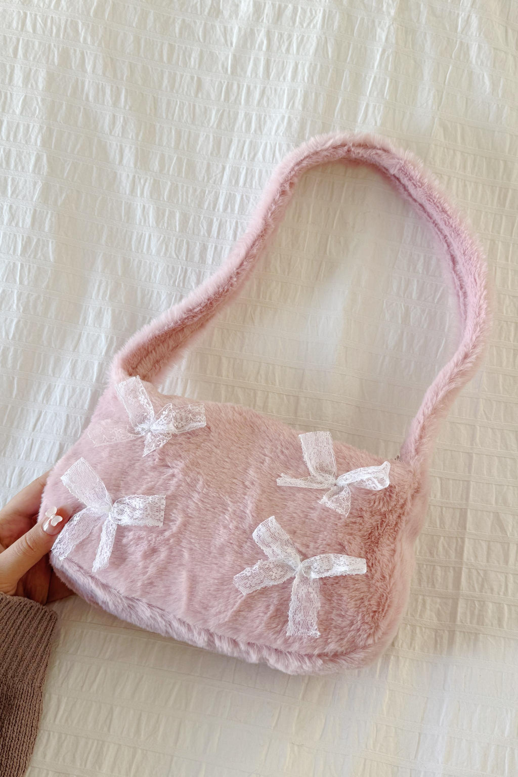 Pink Ribbon Peluş Çanta