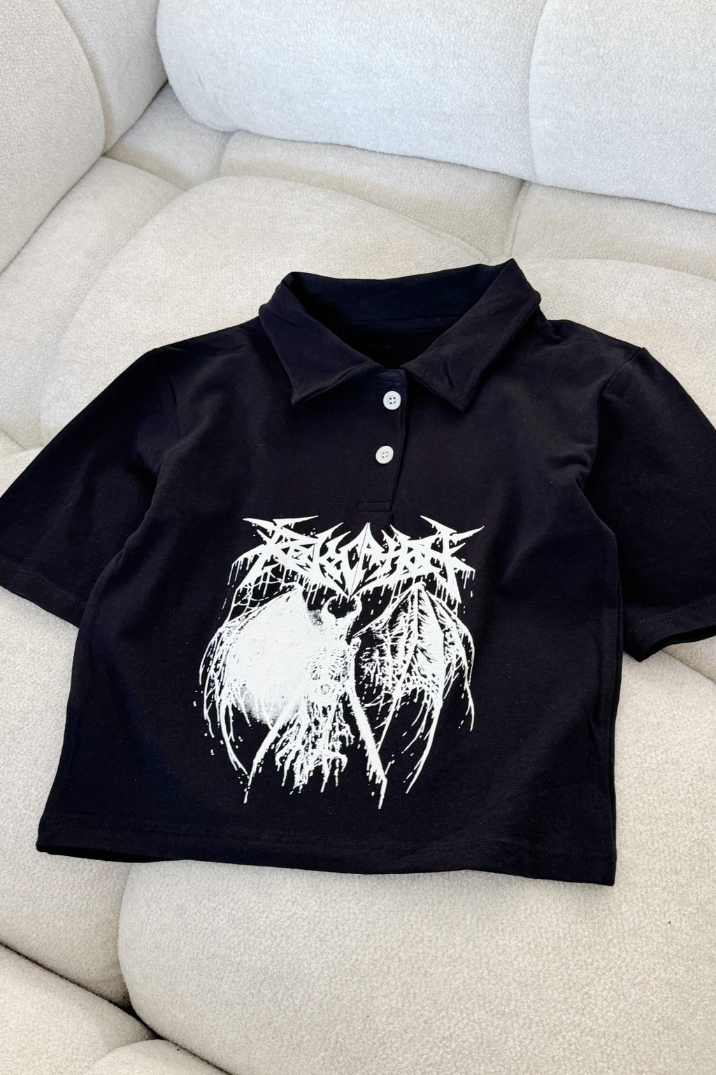 Polo Yaka Düğmeli  Bluz