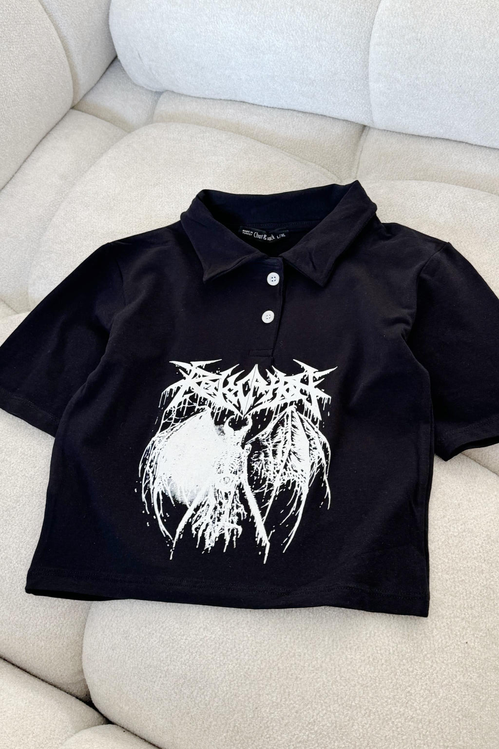 Polo Yaka Düğmeli  Bluz