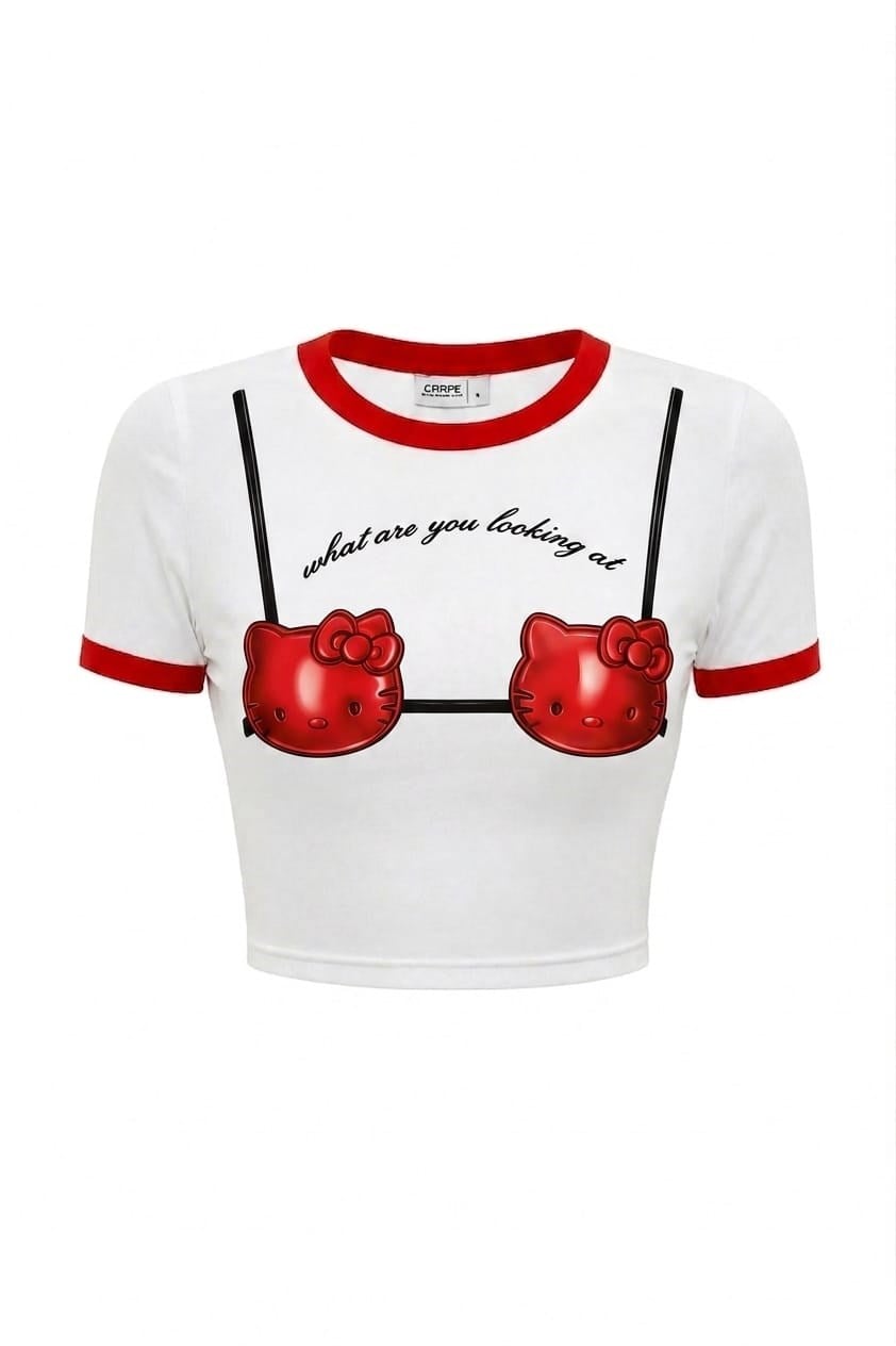 Red Biyeli Kitty Bra Crop