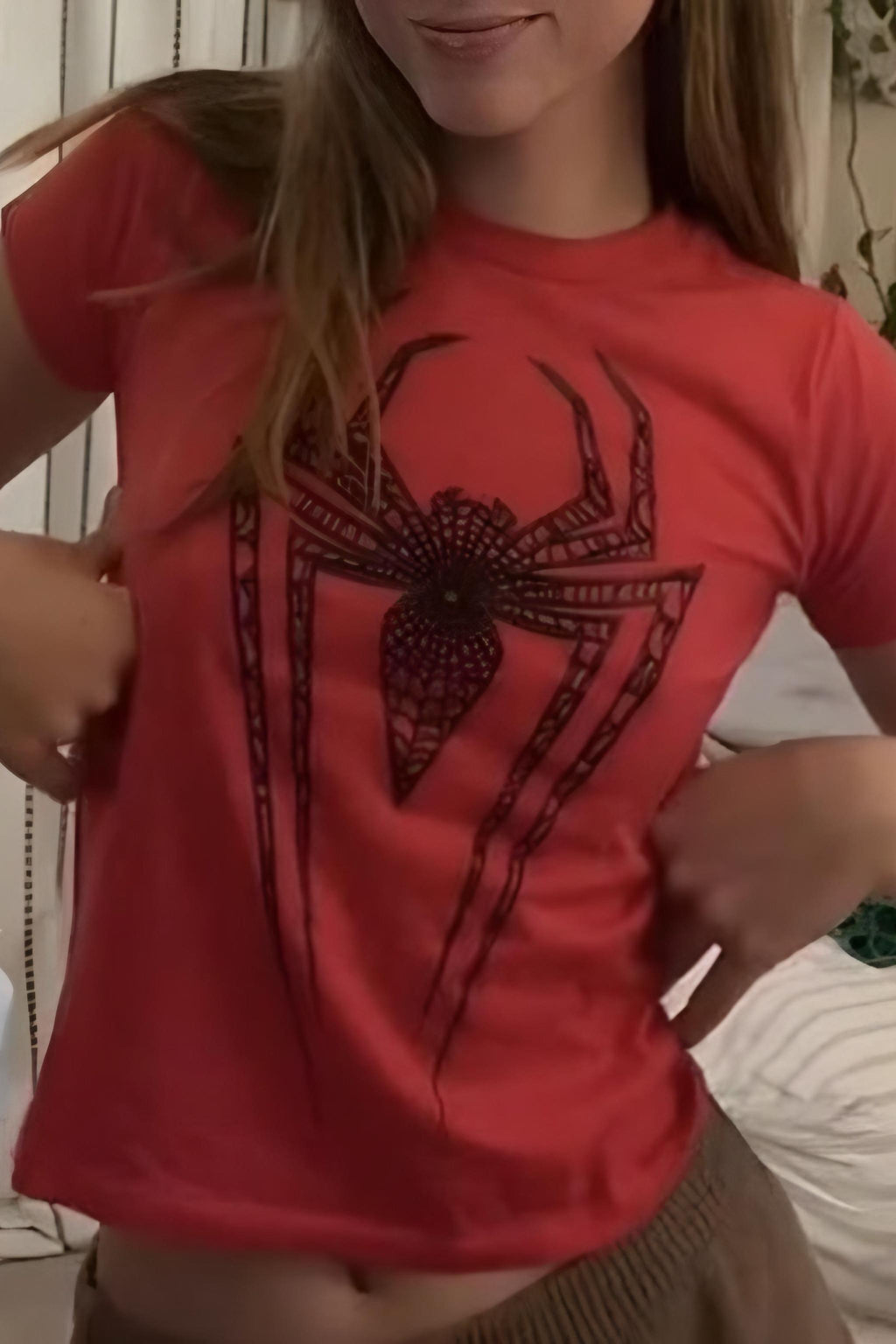 Red Dark Spider Tam Boy Bluz