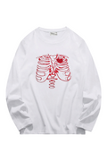 Red Rib Sweatshirt
