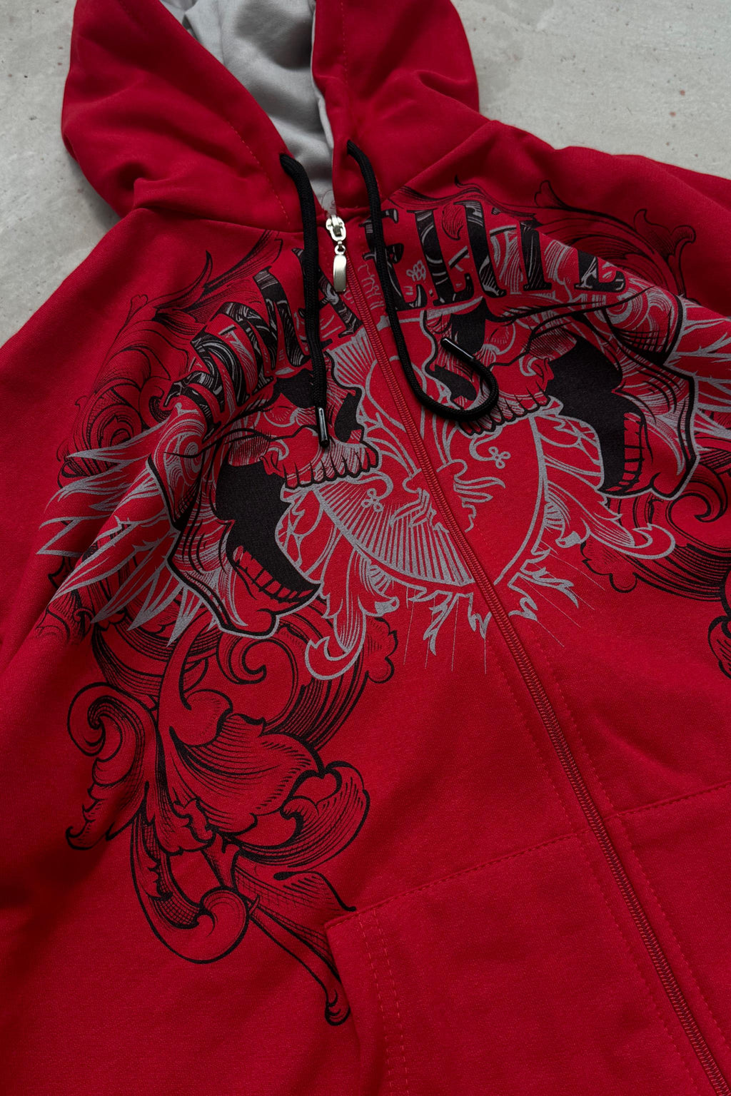 Red Skulls Oversize Hırka