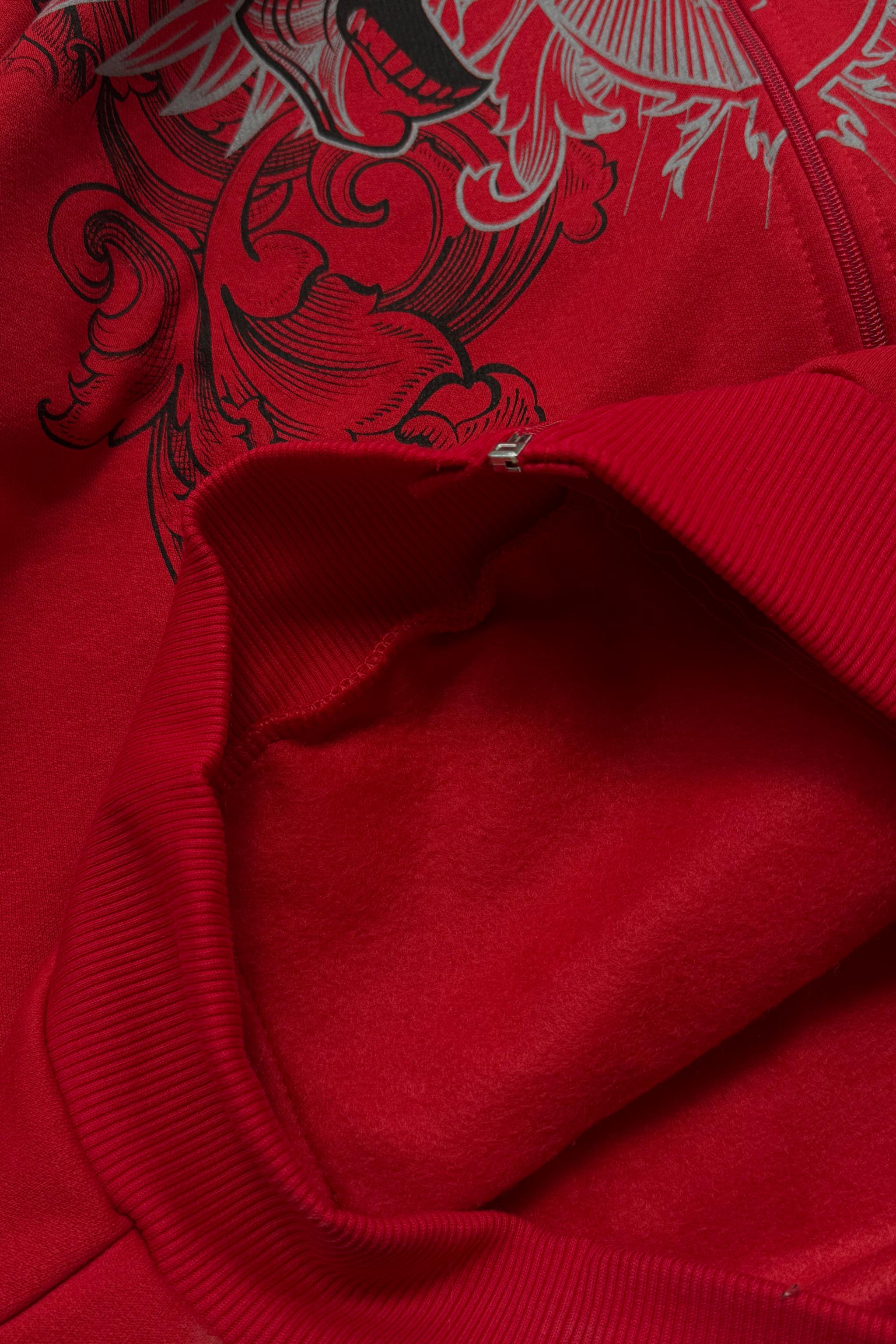 Red Skulls Oversize Hırka