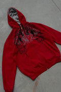 Red Skulls Oversize Hırka