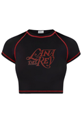 Red Ters Dikiş Lana Del Rey Crop