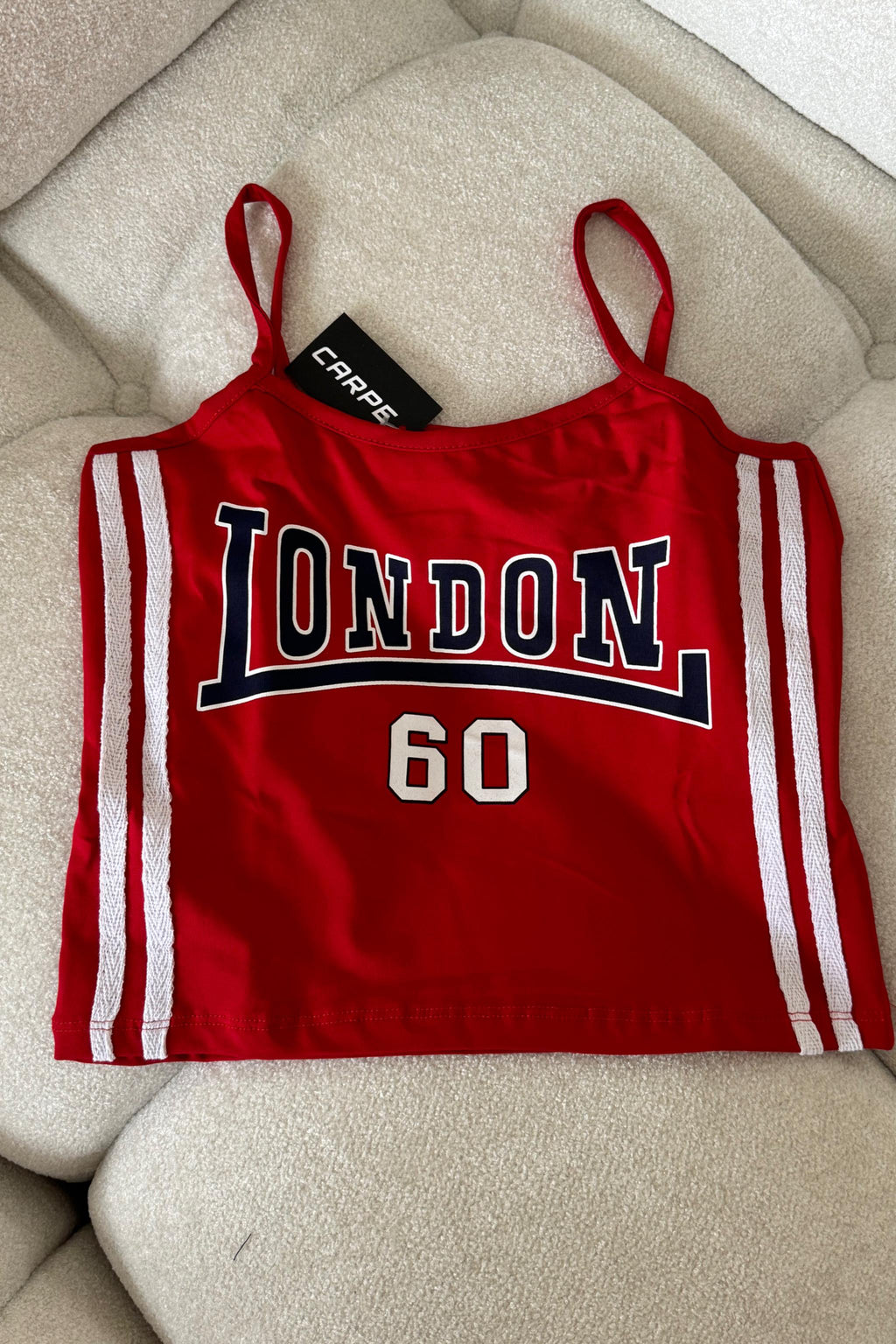 Retro London Jersey Askılı Bluz