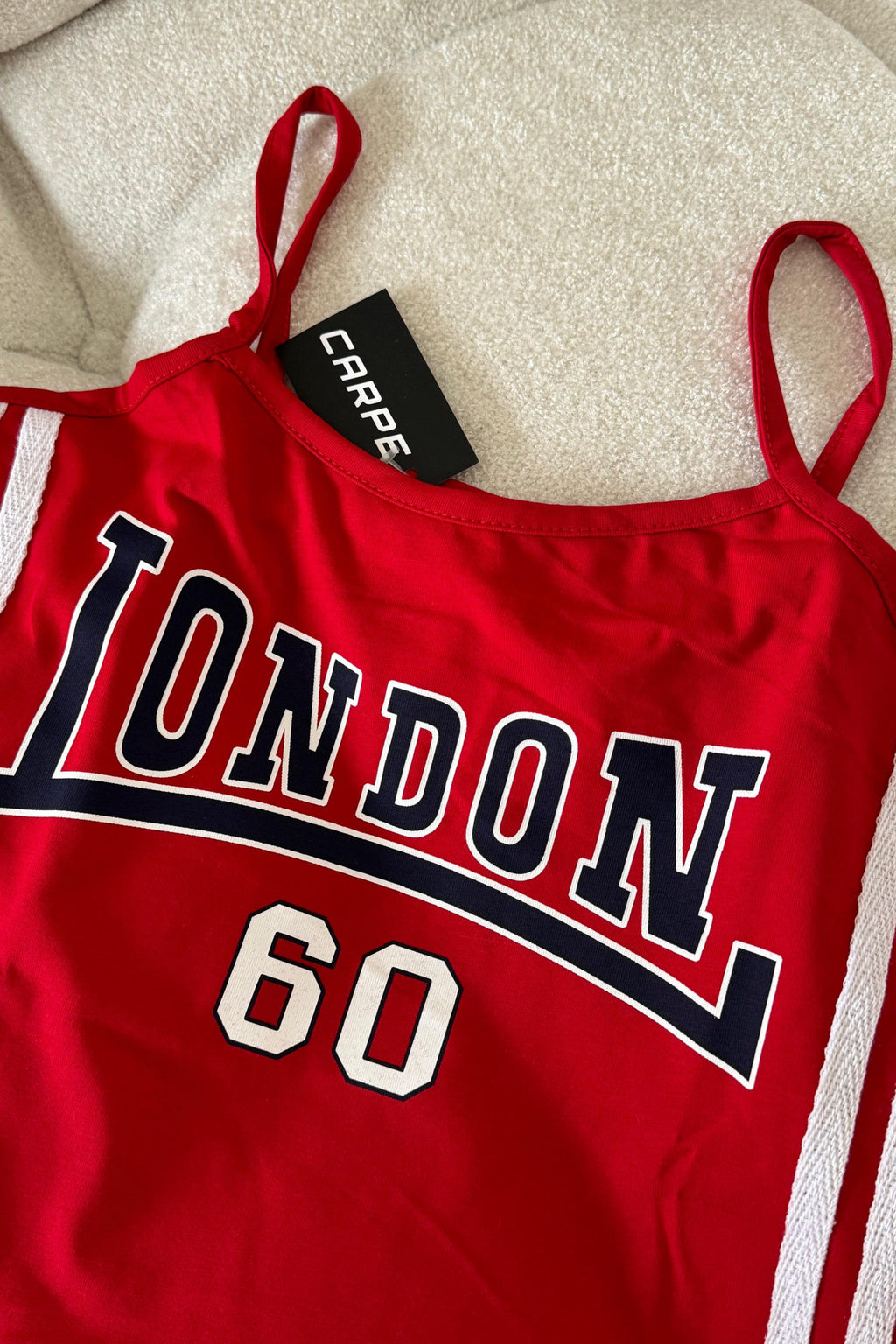 Retro London Jersey Askılı Bluz