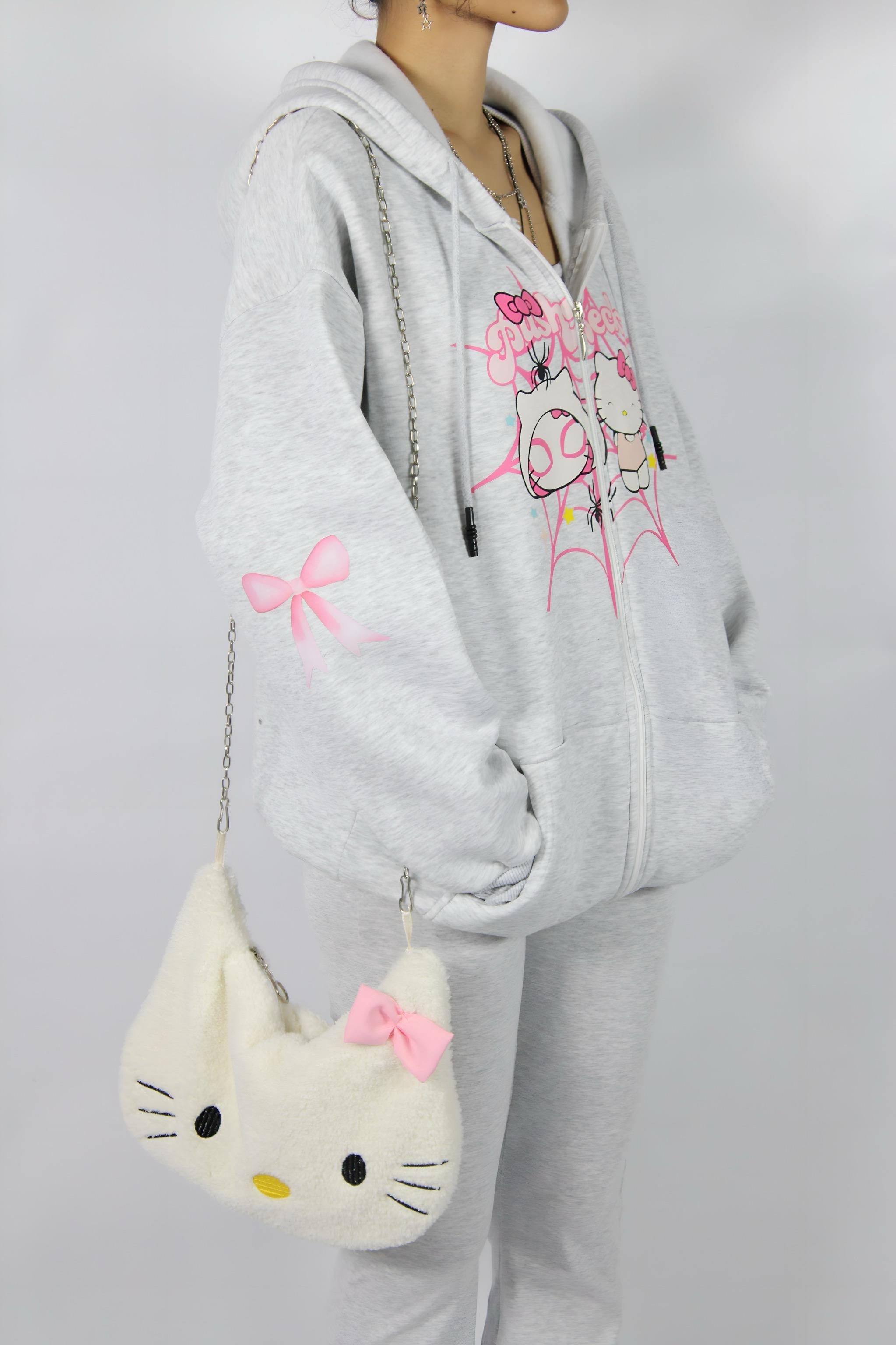 Ribbon Web Kıtty 3 İplik Oversize Hırka