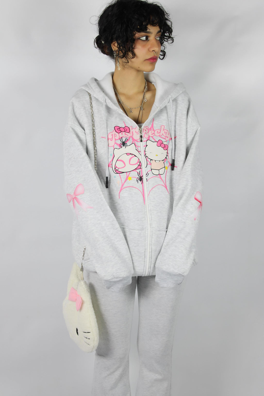 Ribbon Web Kıtty 3 İplik Oversize Hırka