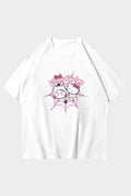 Ribbon Web Kitty Oversize T-shirt