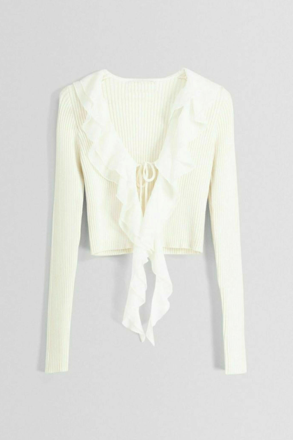 Ruffle Ribbon Hırka