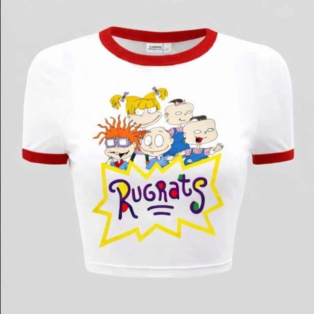 Rugrats Kırmızı Biyeli Crop