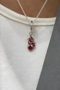 Sallantılı Red Spider Kolye