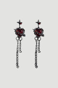 Sallantılı Red Stone Heart Küpe