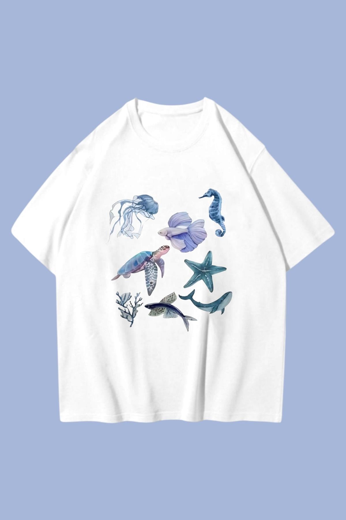 Sea Animals Oversize T-shirt