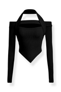 Shoulder Detail Black Bluz