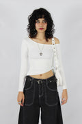 Shoulder Low White Bluz