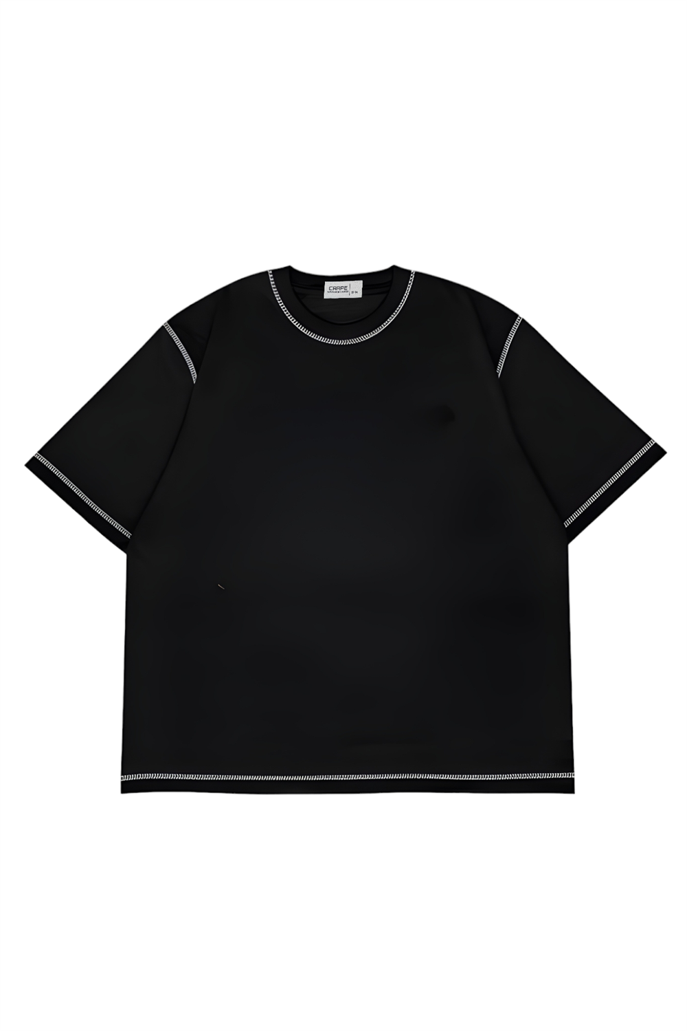 Siyah Ters Dikiş Oversize T-shirt