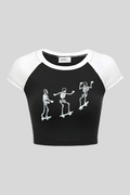 Skateboarder Skeletons Crop