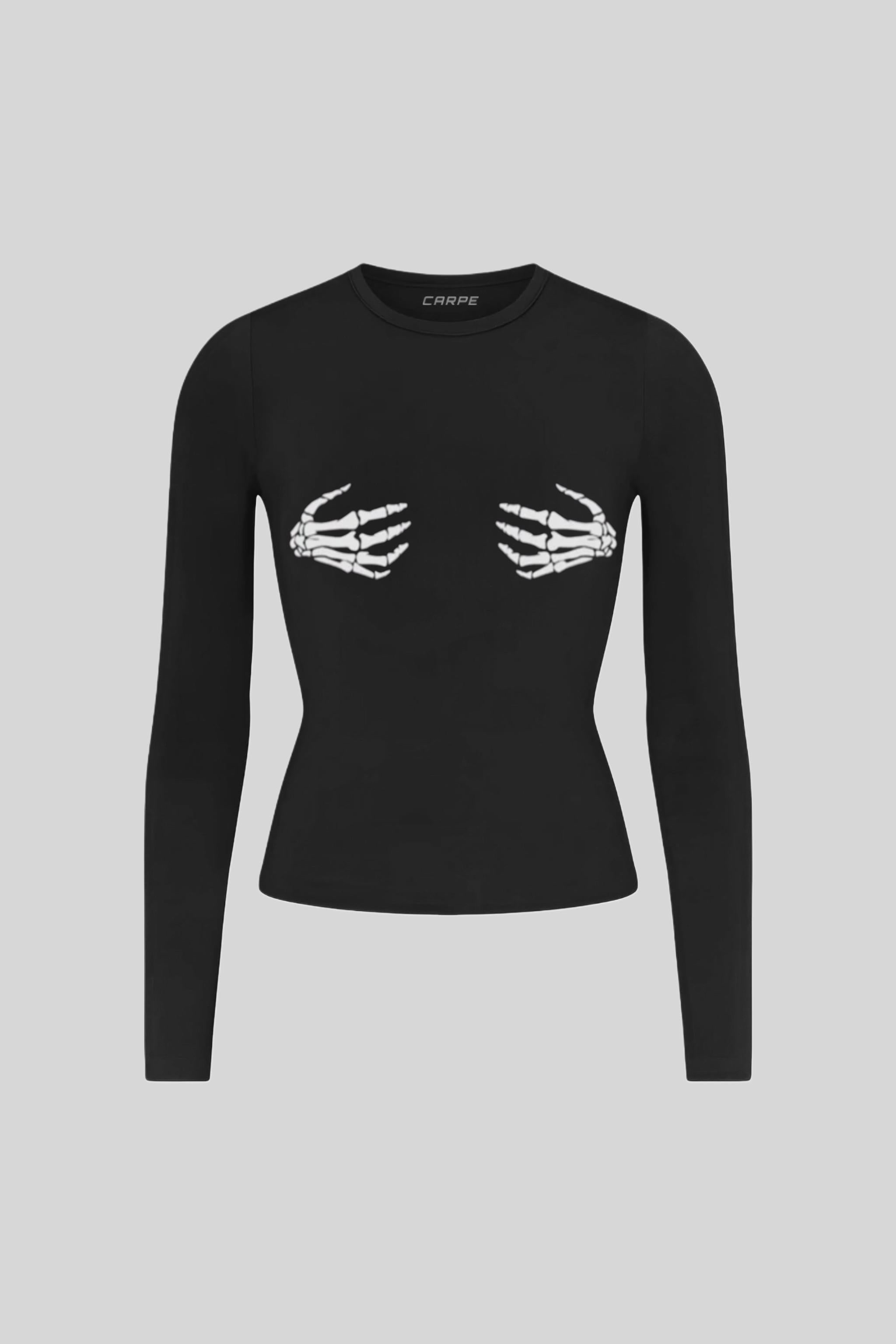 Skeleton Hand Uzun Kol Tam Boy Bluz