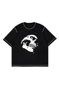 Skull Side Ters Dikiş Oversize T-shirt