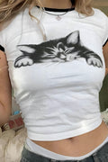 Sleepy Cat Crop