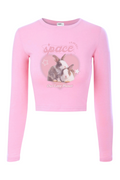 Space Rabbit Uzun Kol Tam Boy Bluz