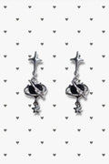 Sparkle Black Heart Küpe