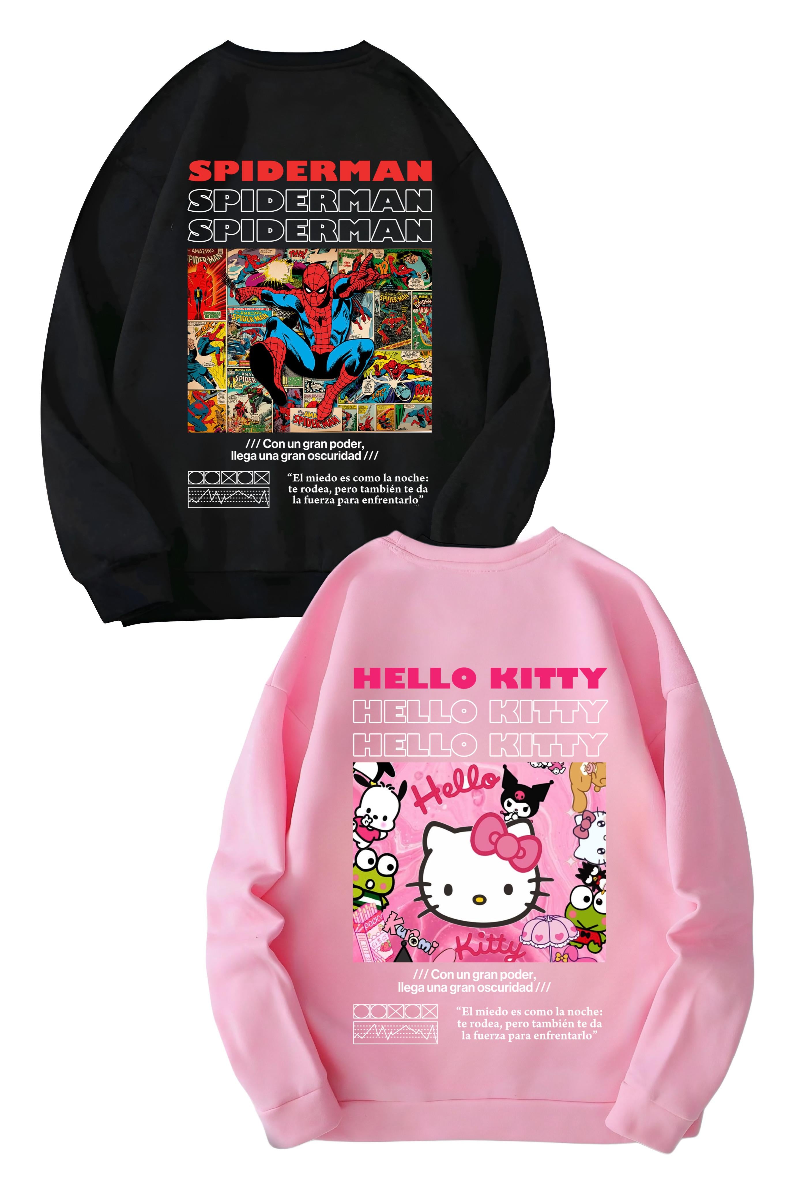 Spider Design Oversize Sweatshirt