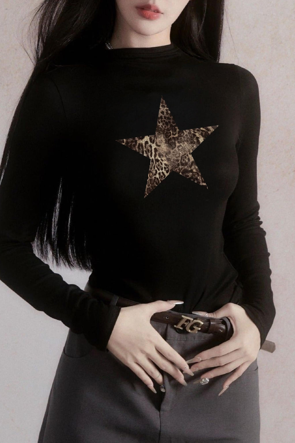 Star Design Uzun Kol Tam Boy Bluz