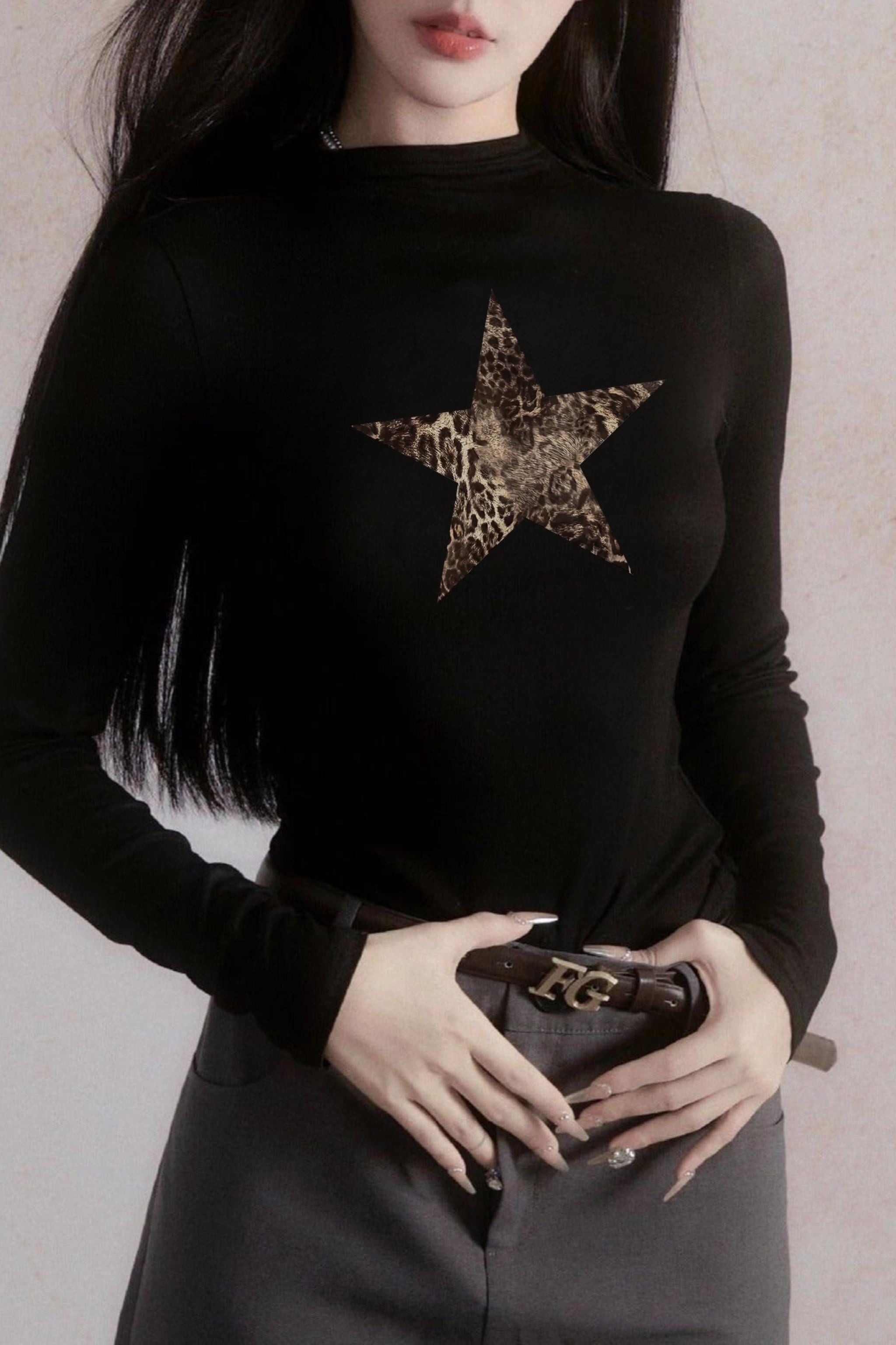 Star Design Uzun Kol Tam Boy Bluz