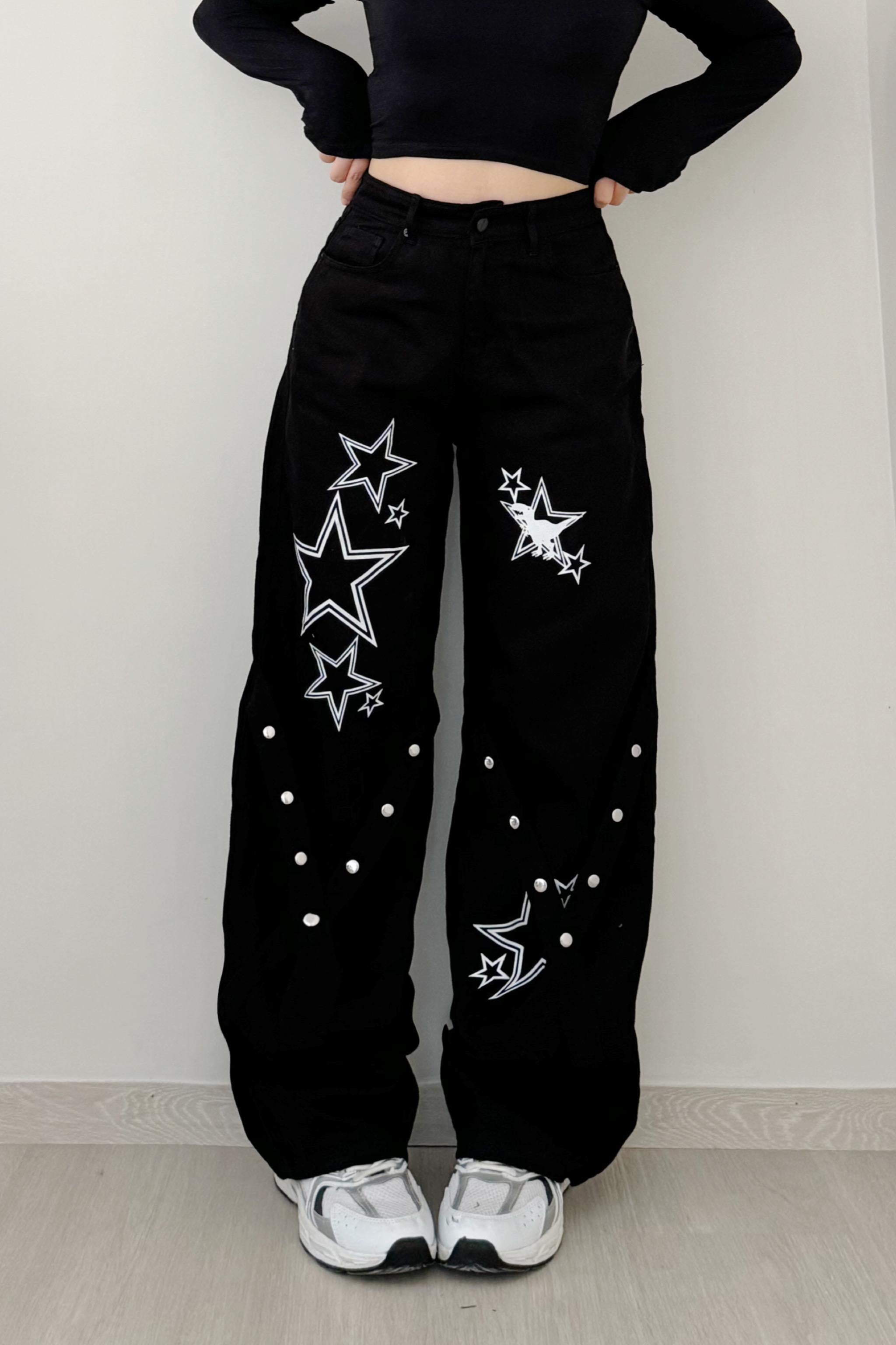 Star Dinosaur Zımba Detay Black Pantolon