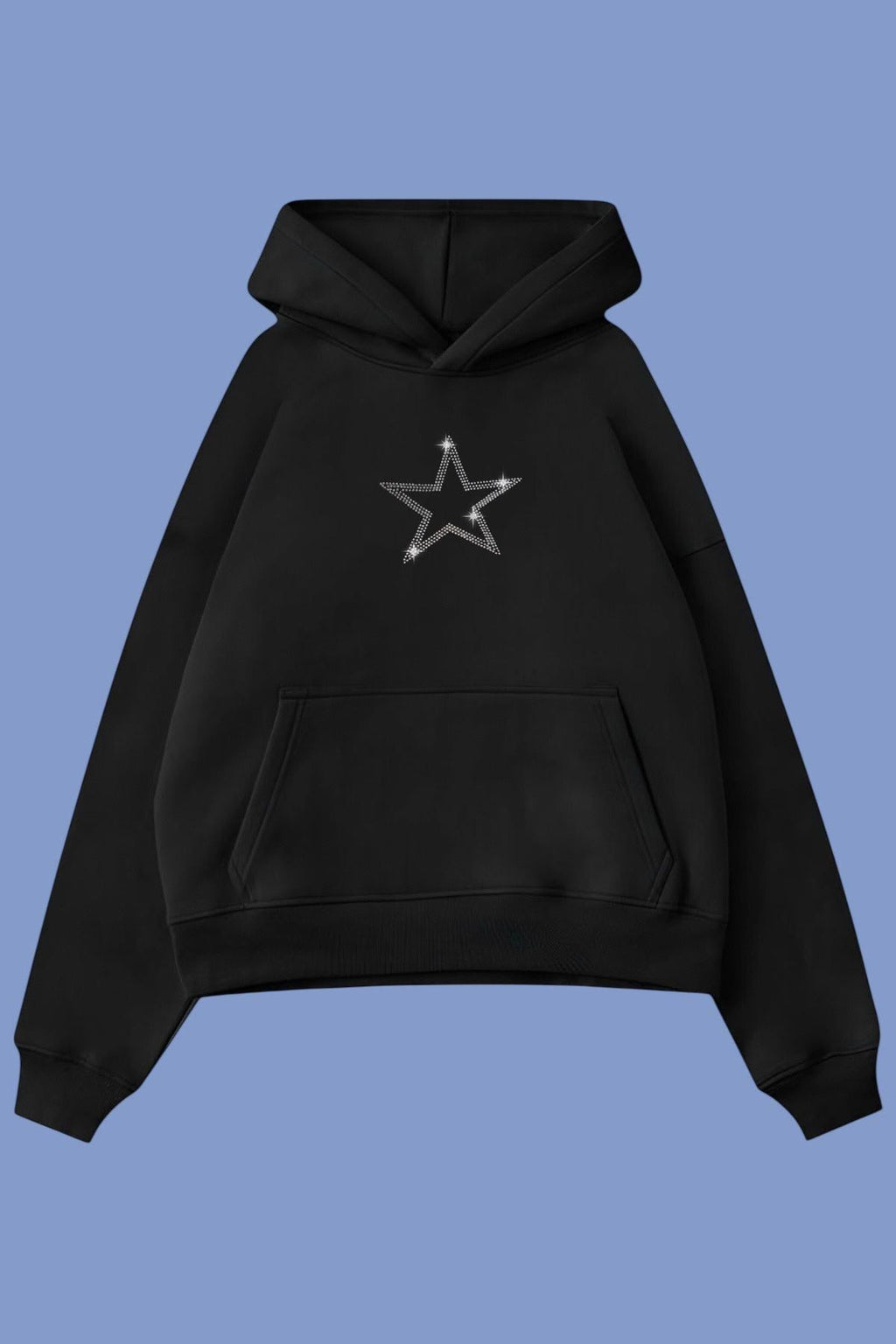 Star Taşlı 3 İplik Oversize Sweatshirt