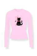 Stars Black Cat Uzun Kol Tam Boy Bluz