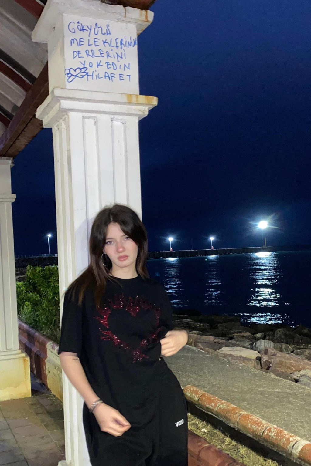 Stone Red Heart Oversize T-shirt