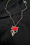 Tailed Devil Heart Kolye