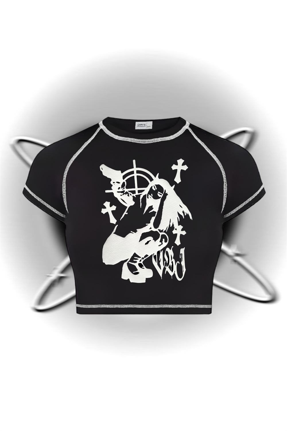 Ters Dikiş Gangster Devil Crop