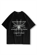 The Dıseplıhe Black Oversize T-shirt