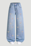 Tiny Pink Ribbon Blue Pantolon