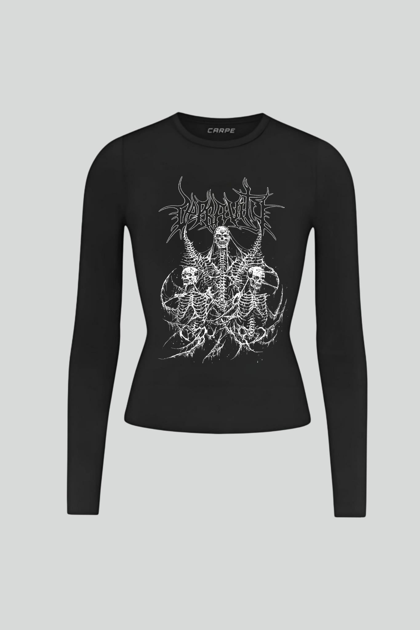 Triple Skeleton Uzun Kol Tam Boy Bluz
