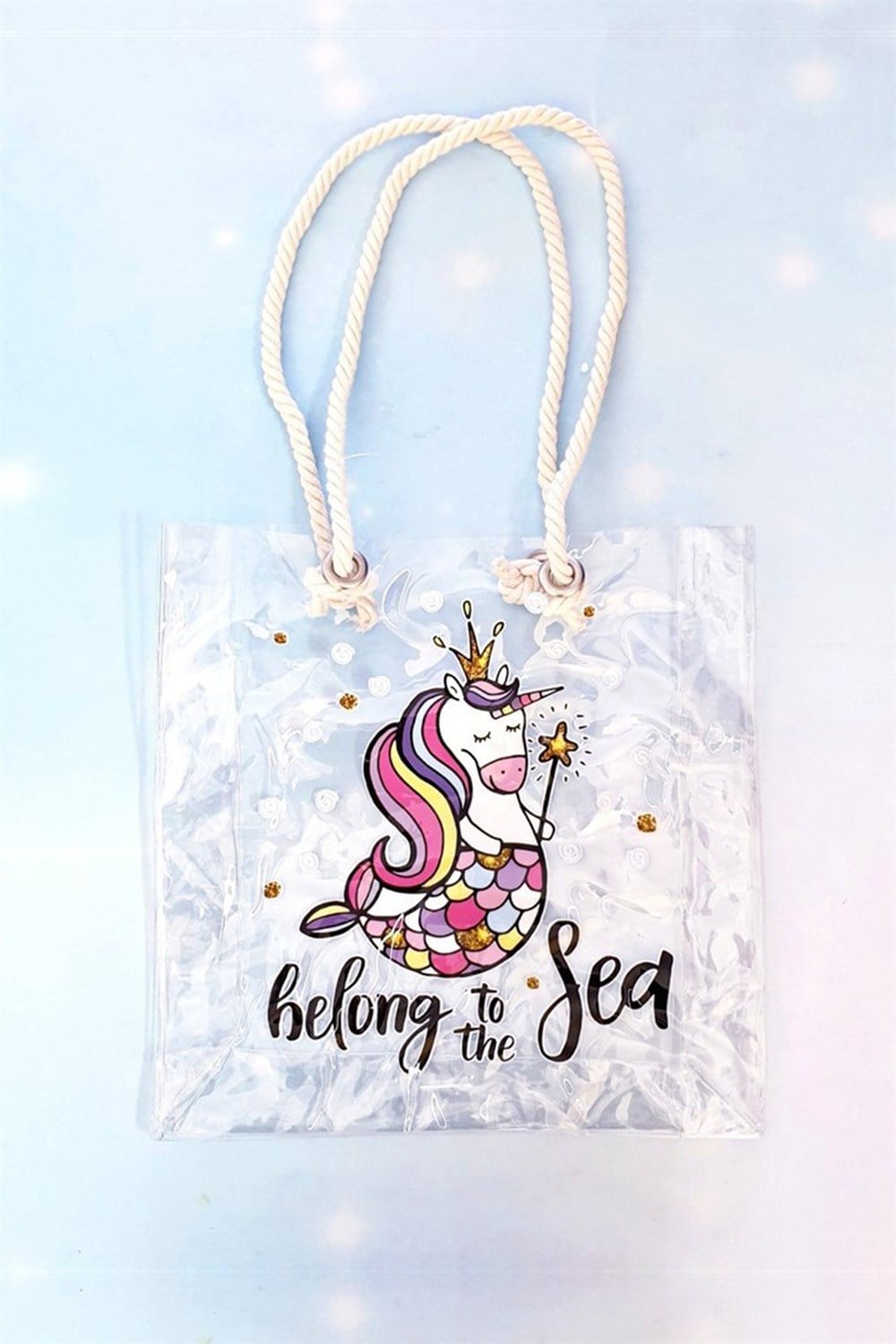 Unicorn Helang To Sea Şeffaf Çanta