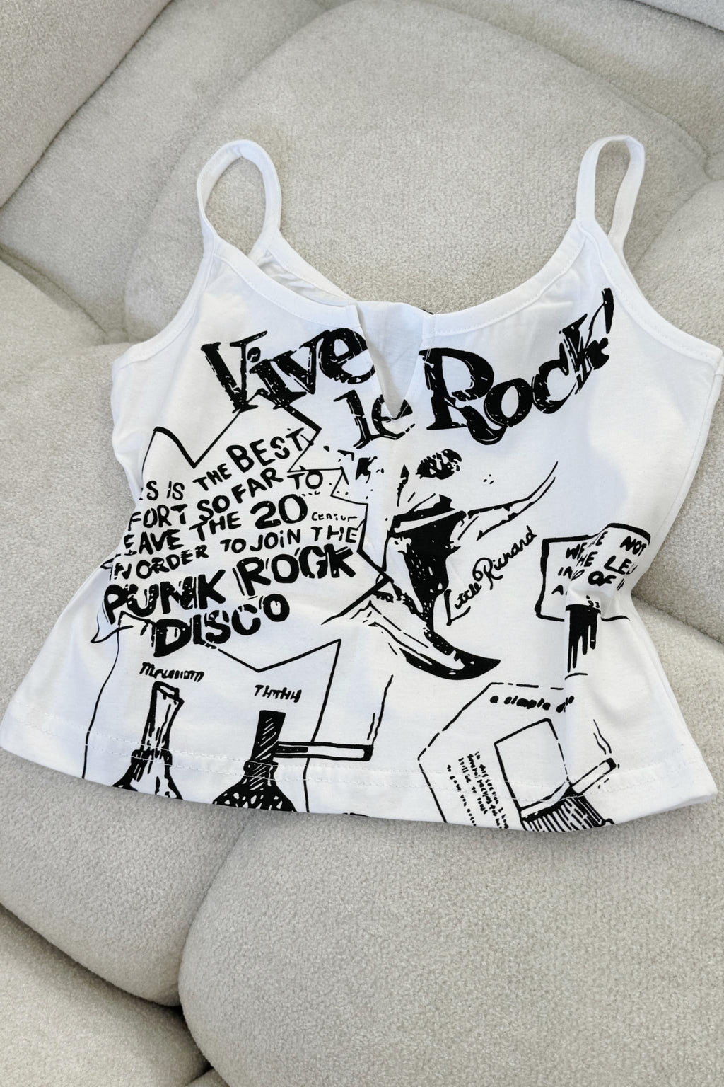 Vive Le Rock Askılı Crop