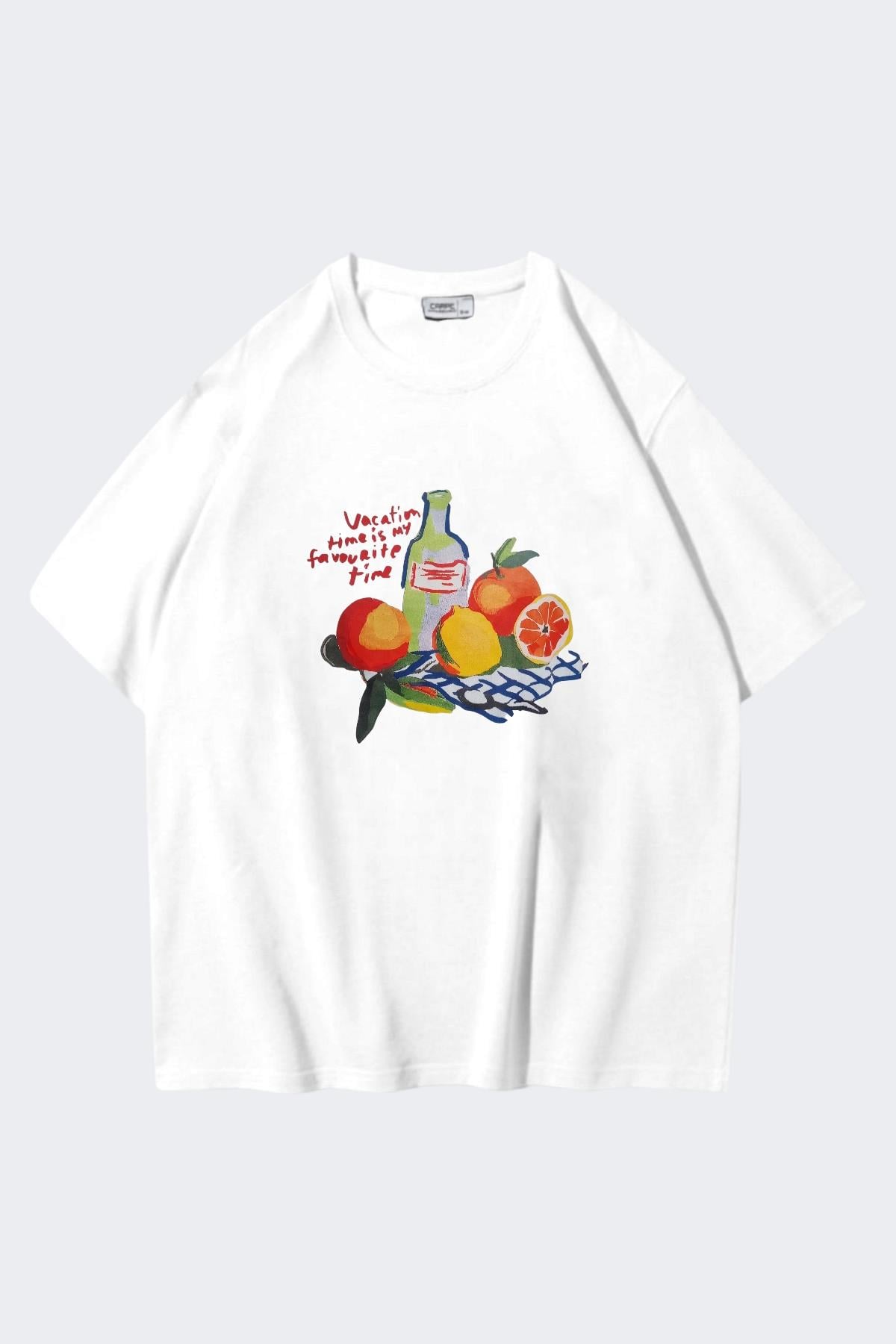 Watercolor Orange Oversize T-shirt