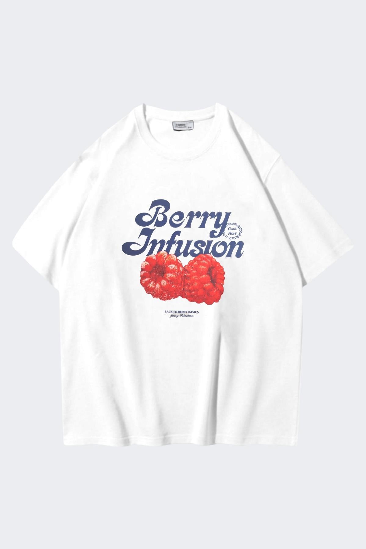 Watercolor Raspberry Oversize T-shirt
