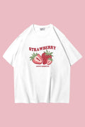 Watercolor Strawberry Oversize T-shirt