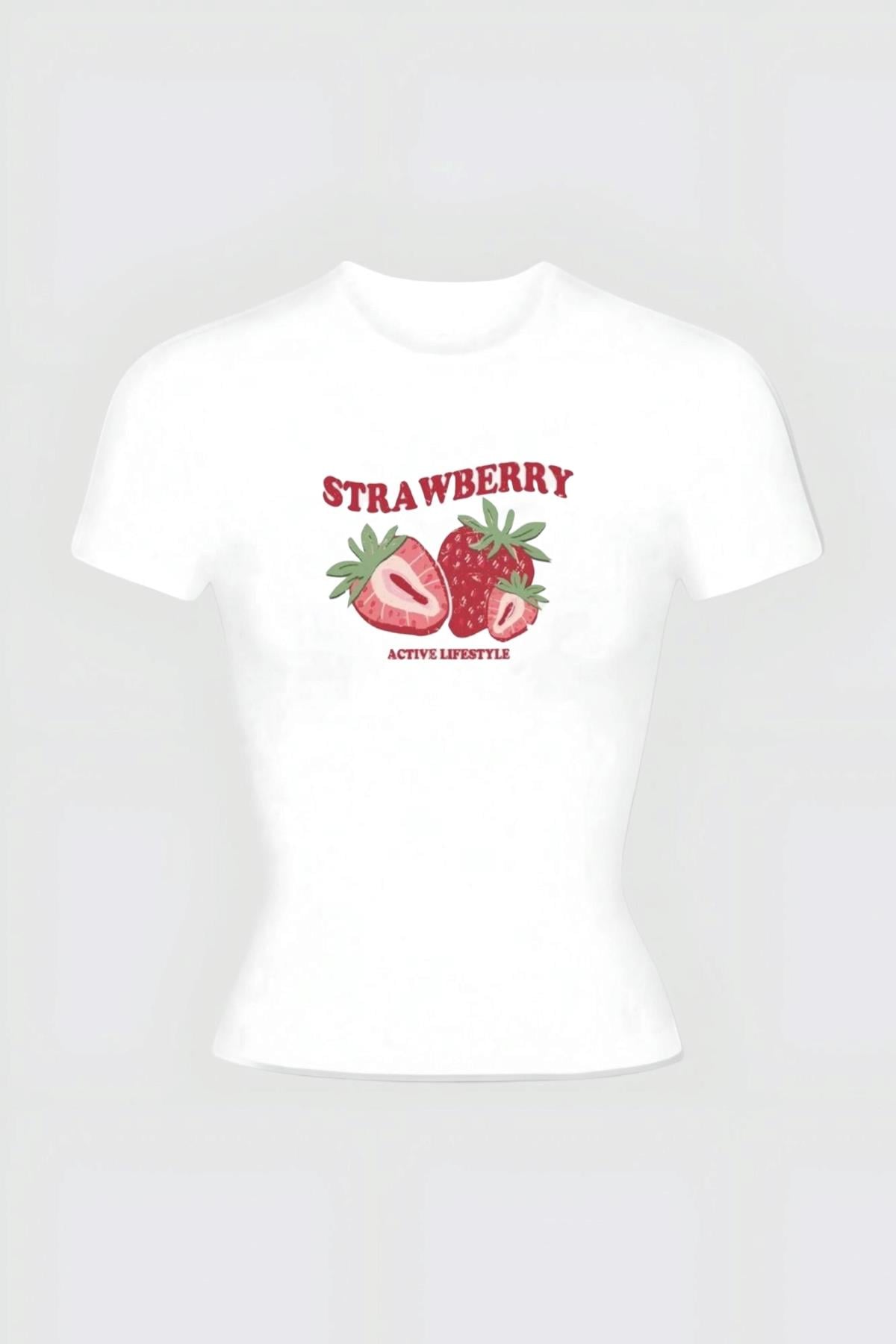 Watercolor Strawberry Tam Boy Bluz
