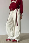 White Baggy Line Detail Eşofman