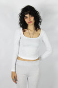 White Detail Grey Tam Boy Bluz